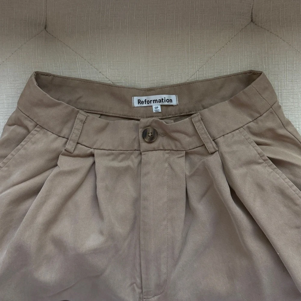 Reformation petite mason pant, khaki - Picture 5 of 6